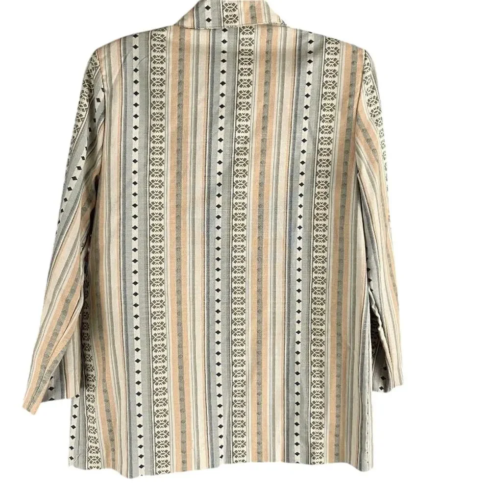 Vintage 90s Requirements Pastel Southwestern Vibes Blazer Jacket Size 8 USA